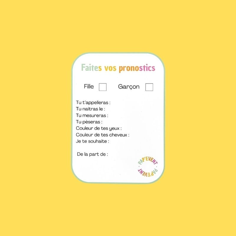 Fiche pronostics naissance
