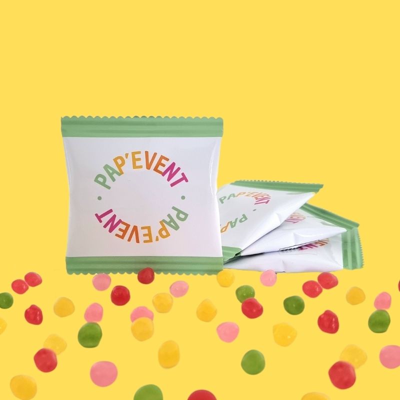 Emballage bonbons multicolores
