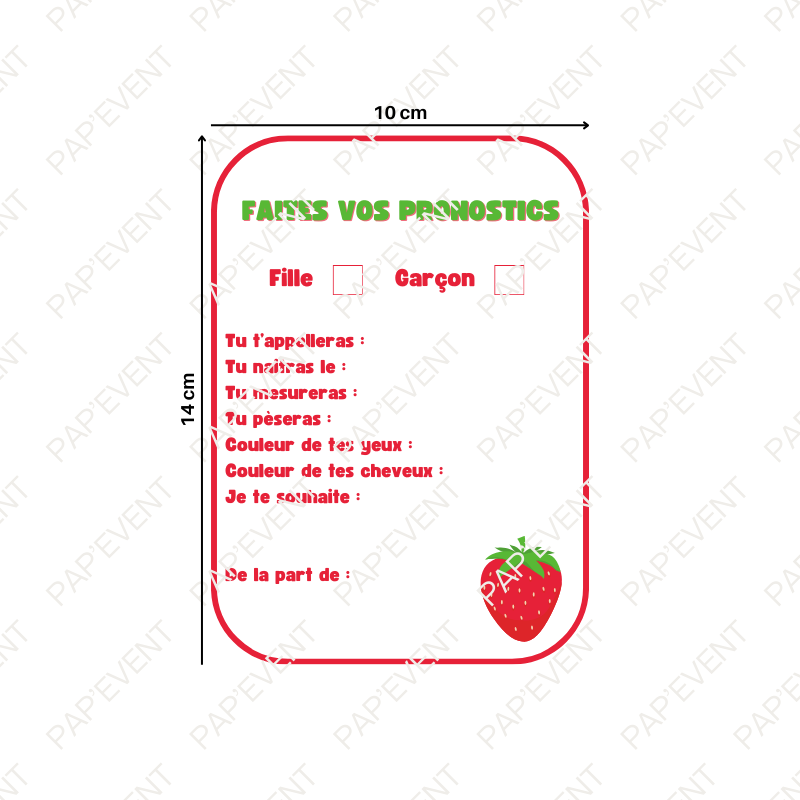Fiche pronostics naissance