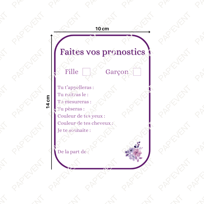 Fiche pronostics naissance