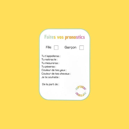 Fiche pronostics naissance