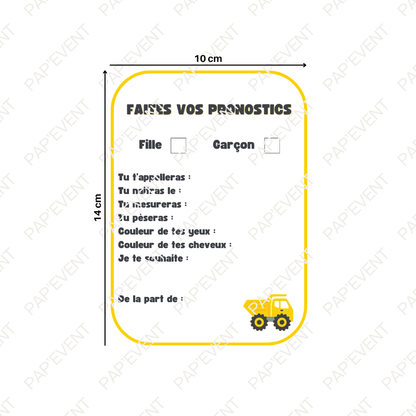 Fiche pronostics naissance